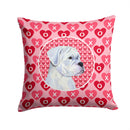 Boxer Hearts Love and Valentine's Day Portrait Throw Pillow - 14x14 Decorative Pillow – Art for Your Home & Patio SS4509PW1414