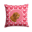 Sussex Spaniel Hearts Love Valentine's Day Throw Pillow - 14x14 Decorative Pillow – Art for Your Home & Patio SS4510PW1414