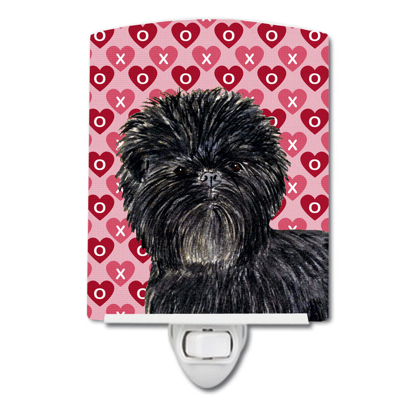 Affenpinscher Hearts Love and Valentine's Day Portrait Ceramic Night Light SS4511CNL