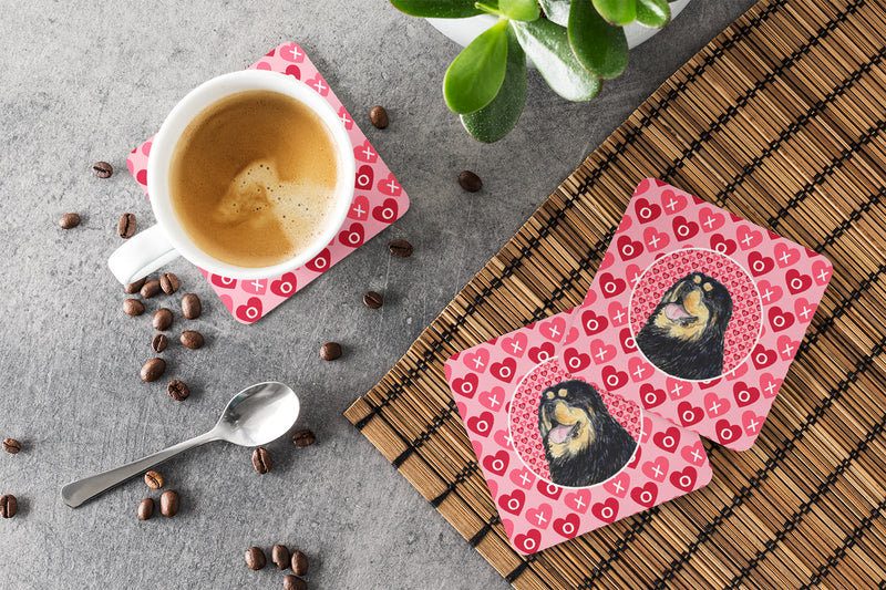 Tibetan Mastiff  Coasters - Set of 4 Lightweight Foam, Absorbent Drink Coasters