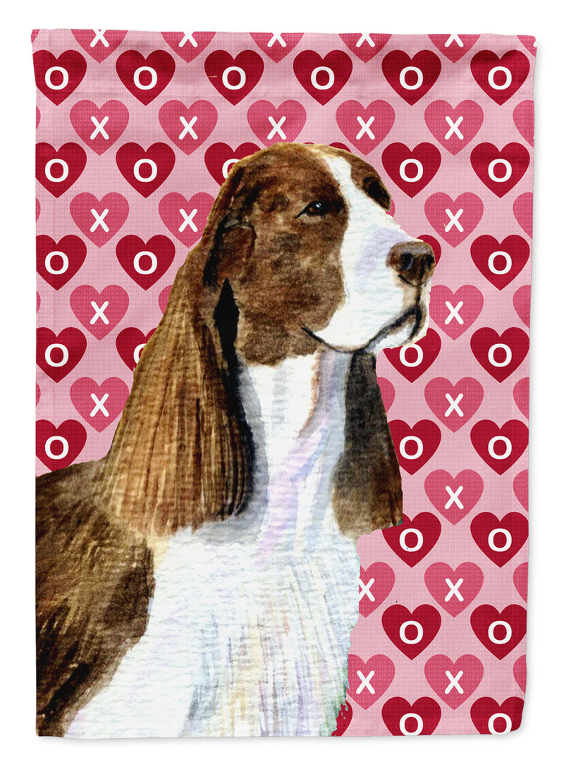 Springer Spaniel Hearts Love and Valentine's Day  Flag Canvas House Size