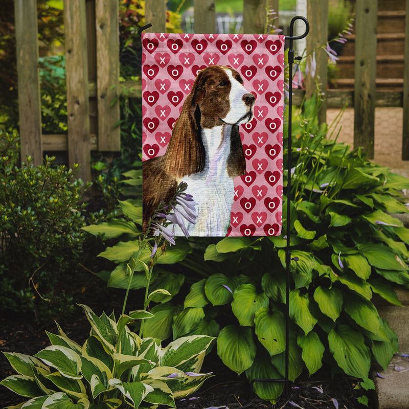 Springer Spaniel Hearts Love Valentine's Day Flag Garden Size