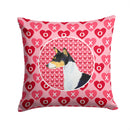 Basenji Hearts Love and Valentine's Day Portrait Throw Pillow - 14x14 Decorative Pillow – Art for Your Home & Patio SS4514PW1414