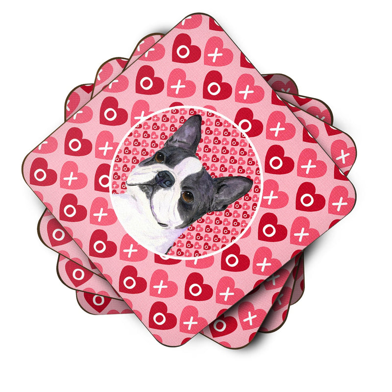 Boston Terrier  Coasters - Set of 4 Lightweight Foam, Absorbent Drink Coasters