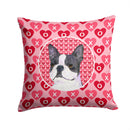 Boston Terrier Hearts Love Valentine's Day Throw Pillow - 14x14 Decorative Pillow – Art for Your Home & Patio SS4516PW1414