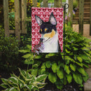 Chihuahua Hearts Love and Valentine's Day Portrait Garden Flag – Decorative Outdoor Yard Flag
