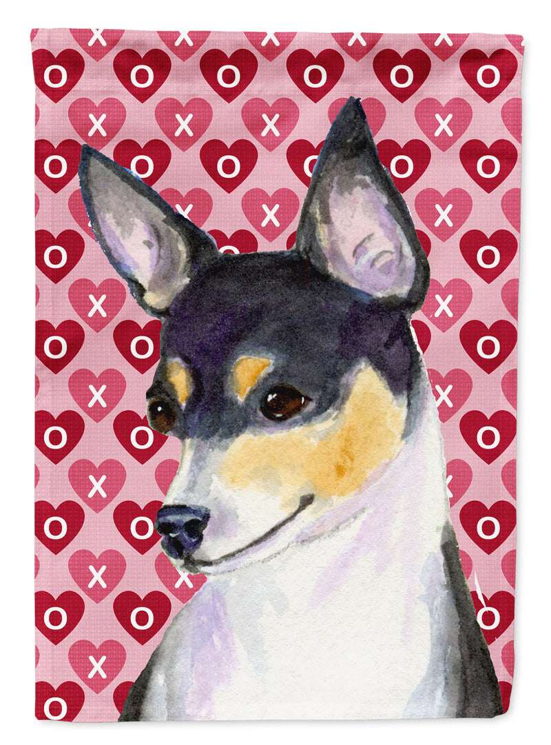 Chihuahua Hearts Love and Valentine's Day Portrait Garden Flag – Decorative Outdoor Yard Flag