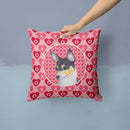 Chihuahua Hearts Love and Valentine's Day Portrait Throw Pillow - 14x14 Decorative Pillow – Art for Your Home & Patio SS4518PW1414