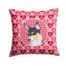 Chihuahua Hearts Love and Valentine's Day Portrait Throw Pillow - 14x14 Decorative Pillow – Art for Your Home & Patio SS4518PW1414