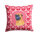 Mastiff Hearts Love and Valentine's Day Portrait Throw Pillow - 14x14 Decorative Pillow – Art for Your Home & Patio SS4520PW1414