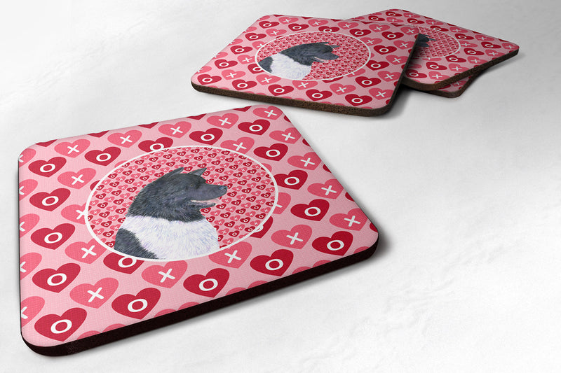 Akita  Coasters - Set of 4 Lightweight Foam, Absorbent Drink Coasters