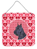 Schnauzer Hearts Love Valentine's Day Wall or Door Hanging Prints
