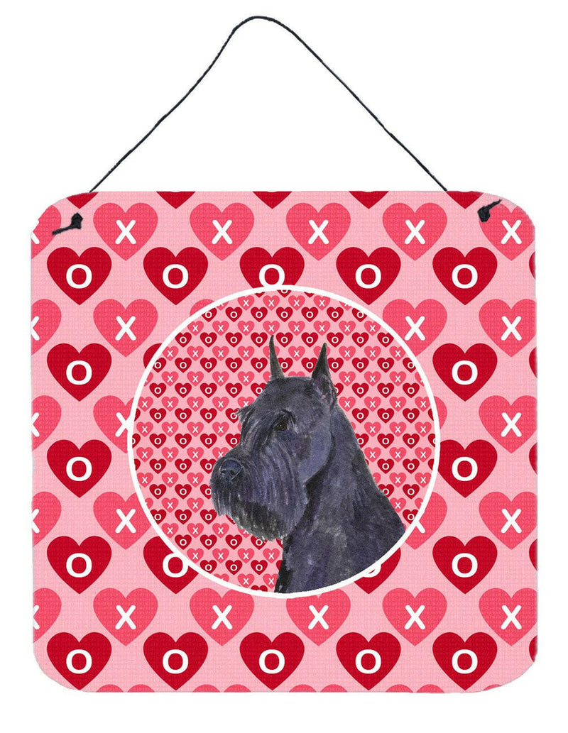 Schnauzer Hearts Love Valentine's Day Wall or Door Hanging Prints