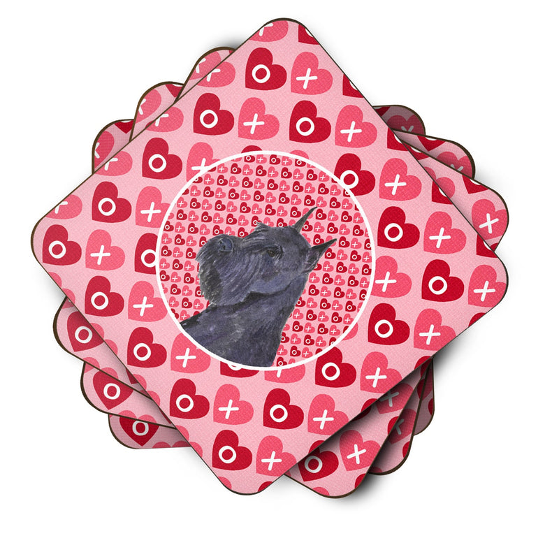 Schnauzer  Coasters - Set of 4 Lightweight Foam, Absorbent Drink Coasters