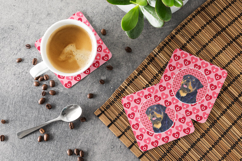 Rottweiler  Coasters - Set of 4 Lightweight Foam, Absorbent Drink Coasters