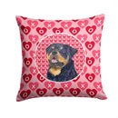 Rottweiler Hearts Love and Valentine's Day Portrait Throw Pillow - 14x14 Decorative Pillow – Art for Your Home & Patio SS4524PW1414