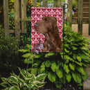 Field Spaniel Hearts Love and Valentine's Day Portrait Garden Flag – Decorative Outdoor Yard Flag