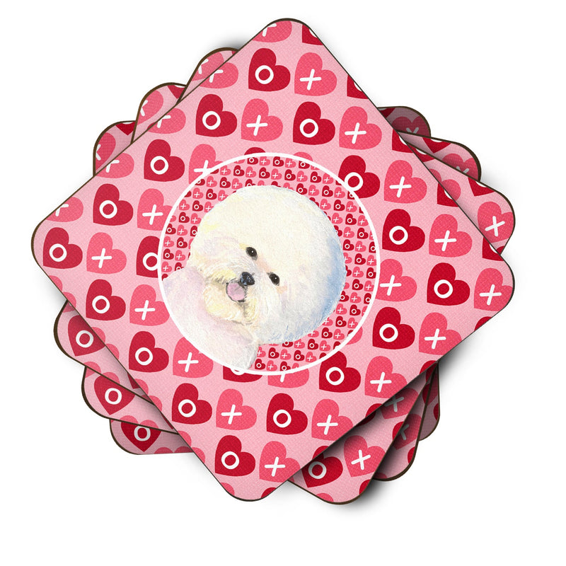 Bichon Frise  Coasters - Set of 4 Lightweight Foam, Absorbent Drink Coasters