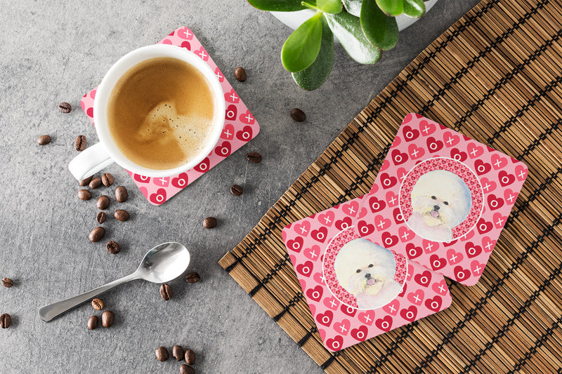 Bichon Frise  Coasters - Set of 4 Lightweight Foam, Absorbent Drink Coasters