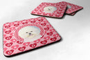 Bichon Frise  Coasters - Set of 4 Lightweight Foam, Absorbent Drink Coasters