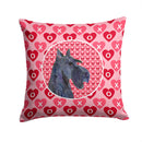 Scottish Terrier Hearts Love Valentine's Day Portrait Throw Pillow - 14x14 Decorative Pillow – Art for Your Home & Patio SS4529PW1414
