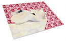 Scottish Terrier Hearts Love and Valentine's Day Glass Cutting Boards – Durable, Decorative Kitchen Art Large