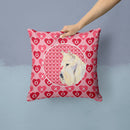 Scottish Terrier Hearts Love Valentine's Day Portrait Throw Pillow - 14x14 Decorative Pillow – Art for Your Home & Patio SS4530PW1414