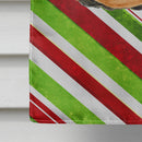 Doberman Candy Cane Holiday Christmas House Flag 28x40 Porch Sleeve Pole Decorative Outside Yard Banner Artwork Wall Hanging, Polyester