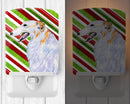 Borzoi Candy Cane Holiday Christmas Ceramic Night Light SS4544CNL
