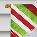 Maltese Candy Cane Holiday Christmas House Flag 28x40 Porch Sleeve Pole Decorative Outside Yard Banner Artwork Wall Hanging, Polyester
