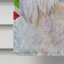 Maltese Candy Cane Holiday Christmas House Flag 28x40 Porch Sleeve Pole Decorative Outside Yard Banner Artwork Wall Hanging, Polyester