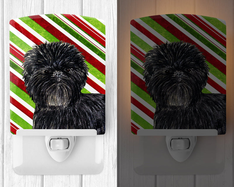 Affenpinscher Candy Cane Holiday Christmas Ceramic Night Light SS4580CNL