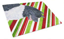 Akita Candy Cane Holiday Christmas Glass Cutting Boards – Durable, Decorative Kitchen Art Large