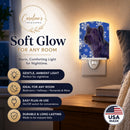 Skye Terrier Winter Snowflakes Holiday Ceramic Night Light Compact, UL-Certified, Ideal for Bedroom, Bathroom, Nursery, Hallway, Kitchen, 6x4x3, Multicolor