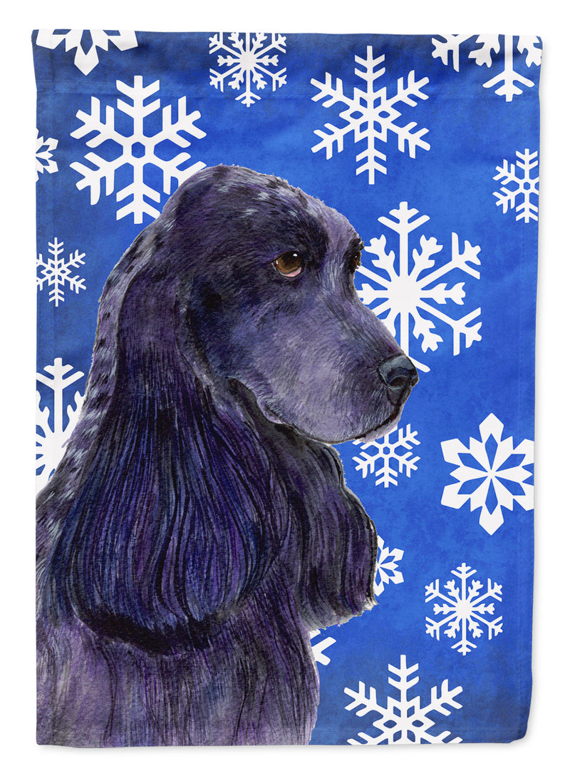 Cocker Spaniel Winter Snowflakes Holiday Flag Garden Size