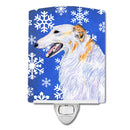 Borzoi Winter Snowflakes Holiday Ceramic Night Light SS4613CNL