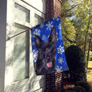 Australian Kelpie Winter Snowflakes Holiday House Flag 28x40 Porch Sleeve Pole Decorative Outside Yard Banner Artwork Wall Hanging, Polyester