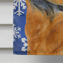 Chow Chow Winter Snowflakes Holiday House Flag 28x40 Porch Sleeve Pole Decorative Outside Yard Banner Artwork Wall Hanging, Polyester