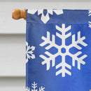 Irish Wolfhound Winter Snowflakes Holiday House Flag 28x40 Porch Sleeve Pole Decorative Outside Yard Banner Artwork Wall Hanging, Polyester