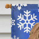Chesapeake Bay Retriever Winter Snowflakes Holiday House Flag 28x40 Porch Sleeve Pole Decorative Outside Yard Banner Artwork Wall Hanging, Polyester