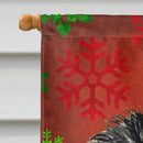 Affenpinscher Red Green Snowflakes Christmas House Flag 28x40 Porch Sleeve Pole Decorative Outside Yard Banner Artwork Wall Hanging, Polyester