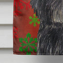 Affenpinscher Red Green Snowflakes Christmas House Flag 28x40 Porch Sleeve Pole Decorative Outside Yard Banner Artwork Wall Hanging, Polyester