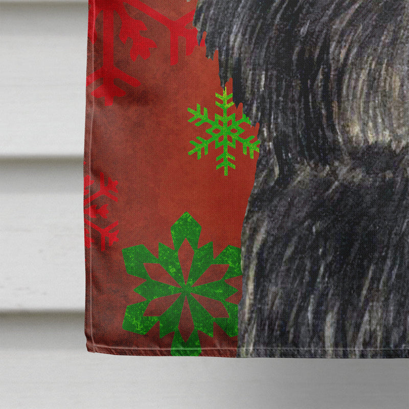 Affenpinscher Red Green Snowflakes Christmas Flag Canvas House Size