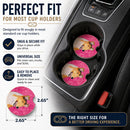 Pink Smooth Collie Set of 2 Cup Holder Car Coasters Absorbent Round Sandstone Coasters Gifts for Men or Women, 2.5, Multicolor