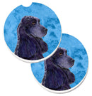 Blue Cocker Spaniel Car Coasters – Set of 2 - Absorbent Stone with Fun & Functional Artwork SS4747-BUCARC