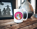 Pink English Bulldog Ceramic Coffee Mug 15 oz Decorative Large C Handle Mug Cup for Tea, Cocoa Hot Chocolate