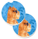 Blue Brussels Griffon Car Coasters – Set of 2 - Absorbent Stone with Fun & Functional Artwork SS4770-BUCARC