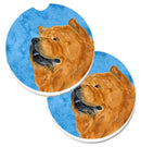 Blue Chow Chow Car Coasters – Set of 2 - Absorbent Stone with Fun & Functional Artwork SS4778-BUCARC