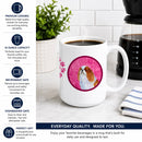 Pink English Toy Spaniel Ceramic Coffee Mug 15 oz Decorative Large C Handle Mug Cup for Tea, Cocoa Hot Chocolate