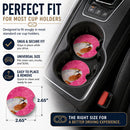 Pink English Toy Spaniel Set of 2 Cup Holder Car Coasters Absorbent Round Sandstone Coasters Gifts for Men or Women, 2.5, Multicolor